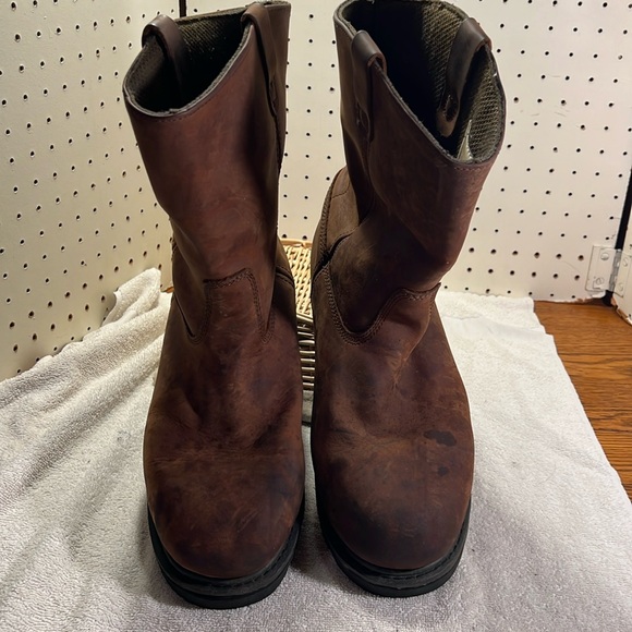 Men’s Brazos waterproof brown leather work boots Size 13D. Oil proof too. - Picture 1 of 14